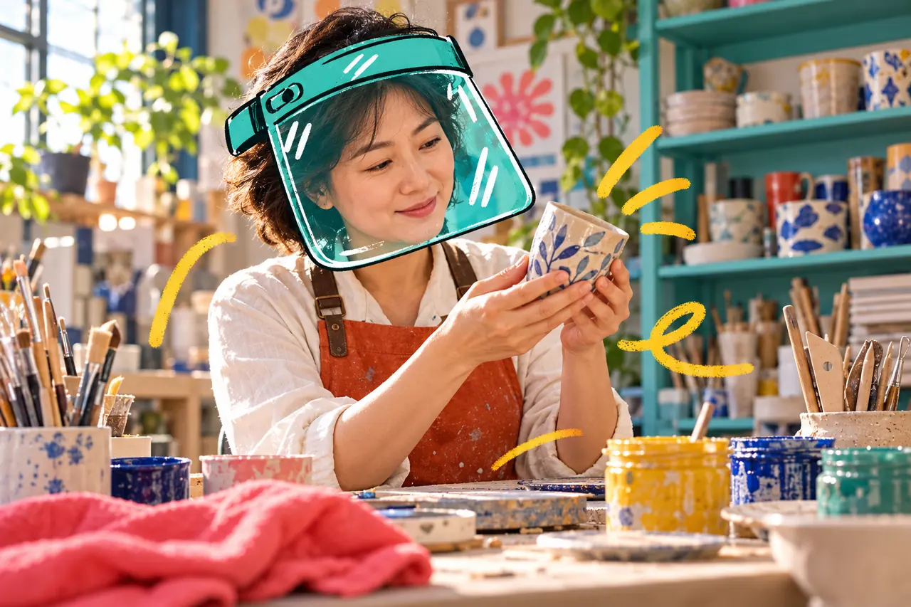 알림을 만드는 AI와 현장에서 작동하는 AI의 차이 — 에디토리얼 아트워크